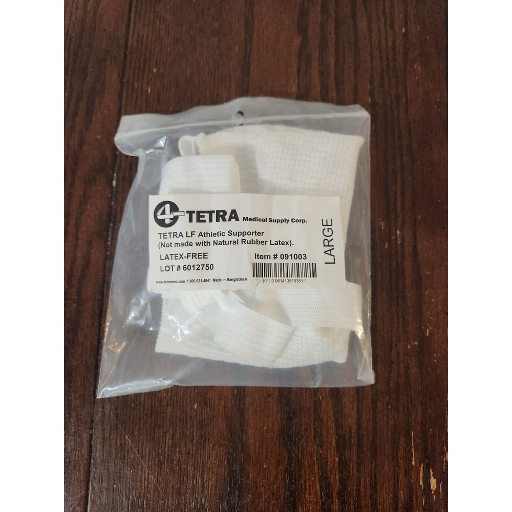 NEW Tetra LF Athletic Jock Strap Large Latex Free Hernia Recovery Support